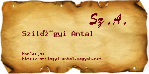 Szilágyi Antal névjegykártya